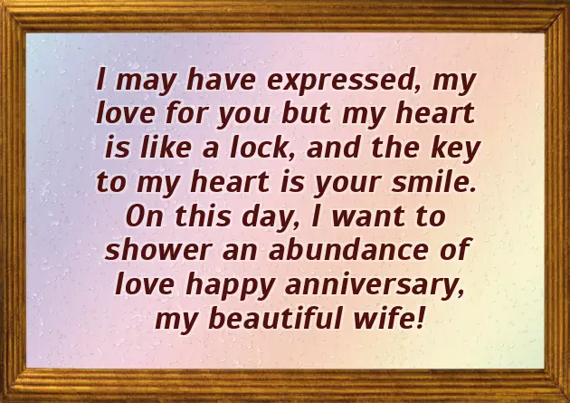 1St Wedding Anniversary Wishes For Wife In English