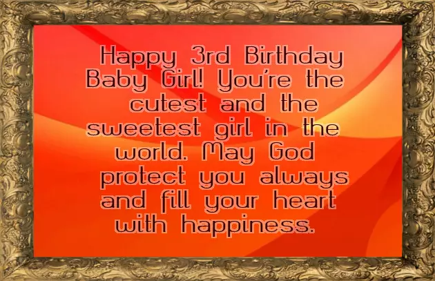Happy Birthday 3 Year Baby Girl Happy Birthday 3 Year Baby Girl