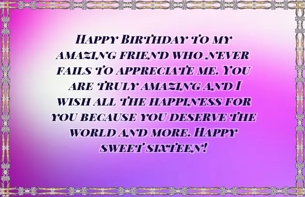 Happy Sweet 16 Granddaughter