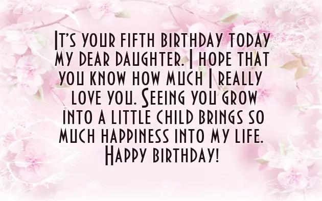 Happy Birthday Wishes For 5 Year Girl Happy Birthday Wishes For 5 Year Girl