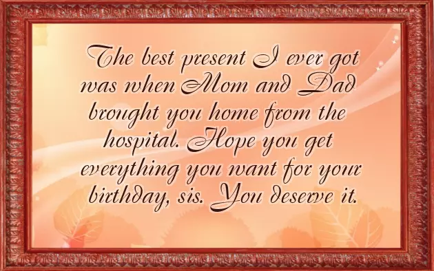 Best Birthday Words For Sister
