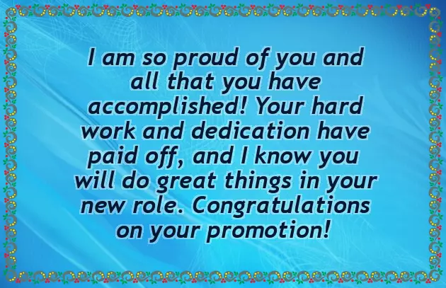 Wishes For New Promotion Wishes For New Promotion