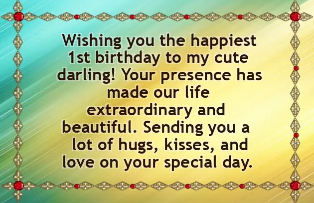 Birthday Wishes To 1 Year Old Boy