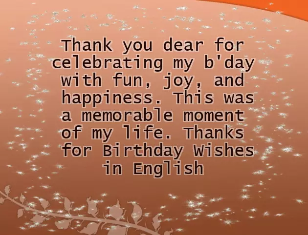 Thanks Note For Birthday Wishes Thanks Note For Birthday Wishes