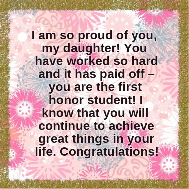 Congratulations To My Daughter On Her Graduation