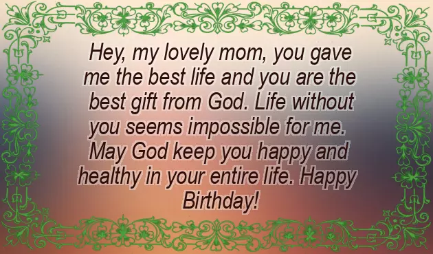 Happy Birthday Mom May God Bless You
