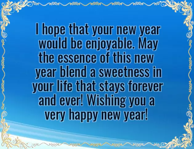 I Wish You All A Happy New Year