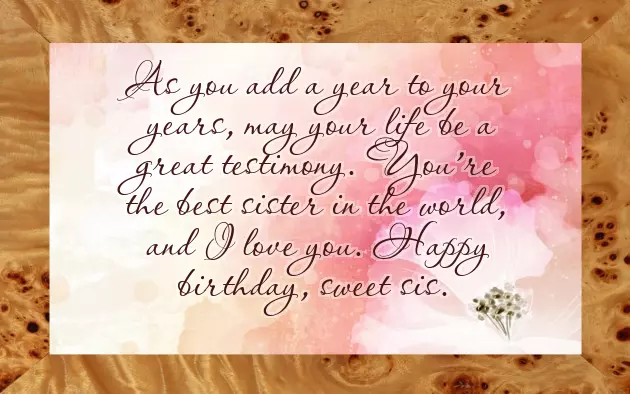 Words To My Sister In Her Birthday