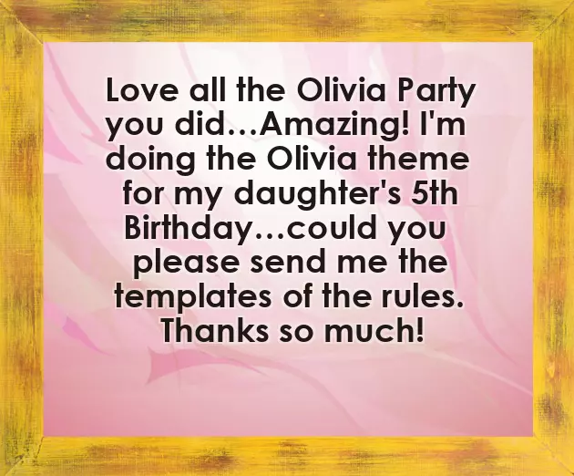 Happy Birthday Princess Olivia