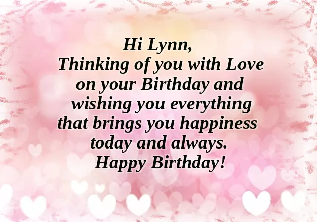 Happy Birthday Lynn