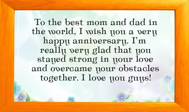 Marriage Anniversary Message For Mom Dad