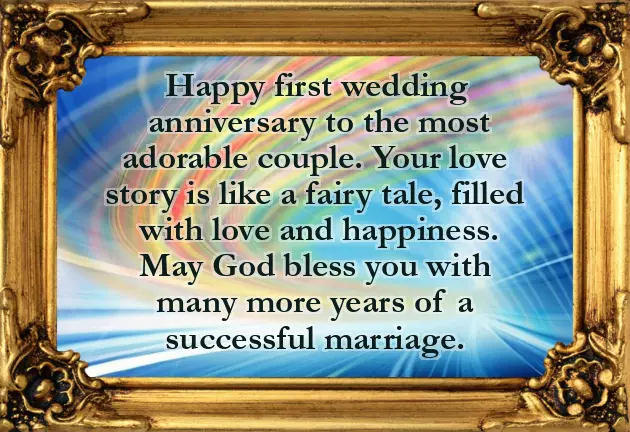 First Wedding Anniversary