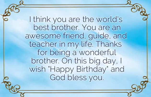 Birthday Brother Wishes In English