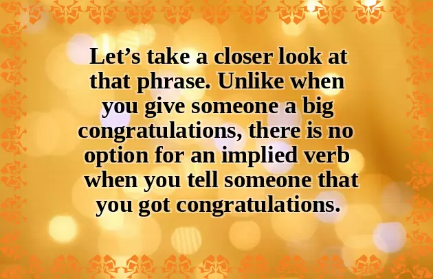 Massive Congratulations