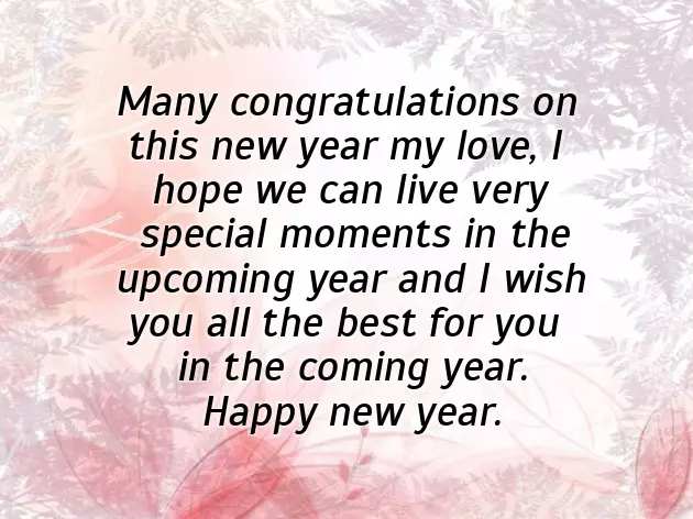 New Year Greetings For My Love