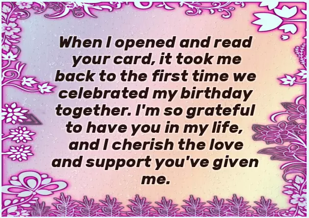 Thanks For The Warm Birthday Wishes