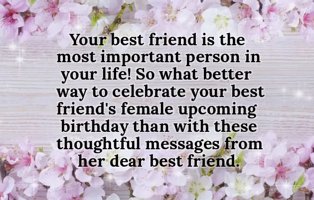Birthday Wishes To A Special Female Friend