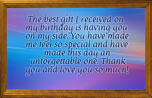 Birthday Wishes Thank You Message