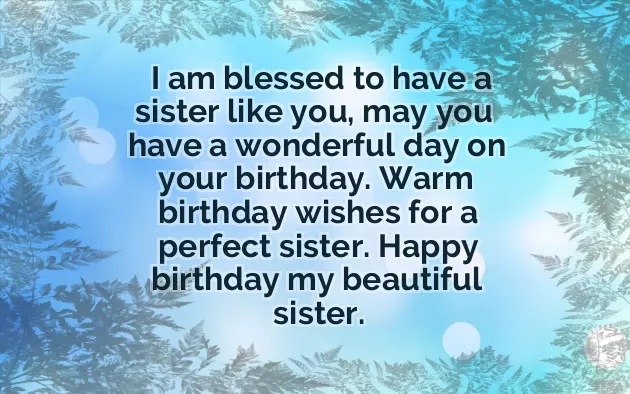 Simple Birthday Greetings For Sister