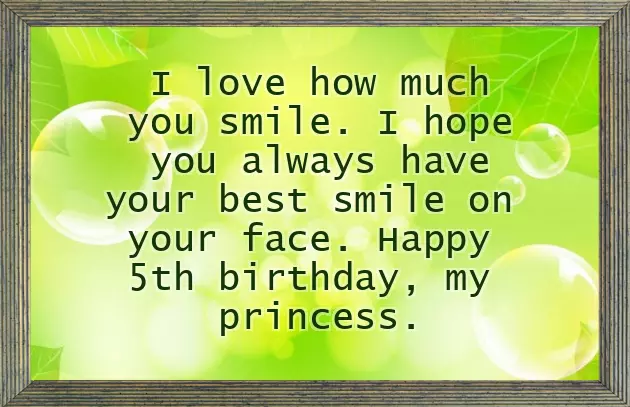 5 Year Daughter Birthday Wishes