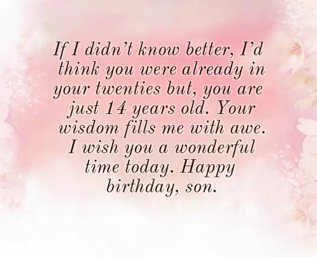 Birthday Wishes 14 Year Old Boy