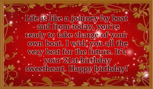 21St Birthday Wishes For Girlfriend
