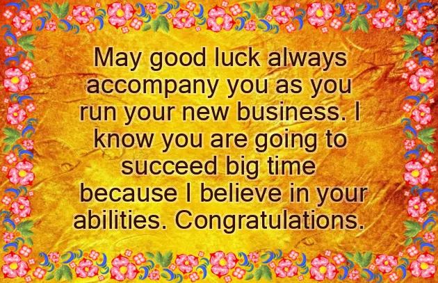 Best Wishes For New Shop