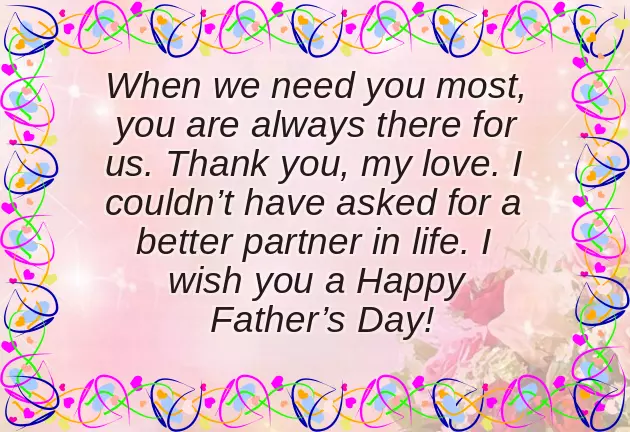 Wishing My Husband A Happy Father