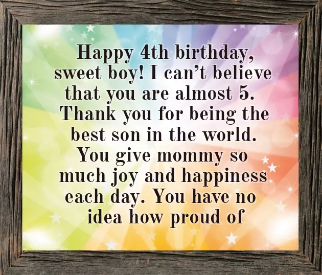 Birthday Wishes For 4 Years Baby Boy Birthday Wishes For 4 Years Baby Boy
