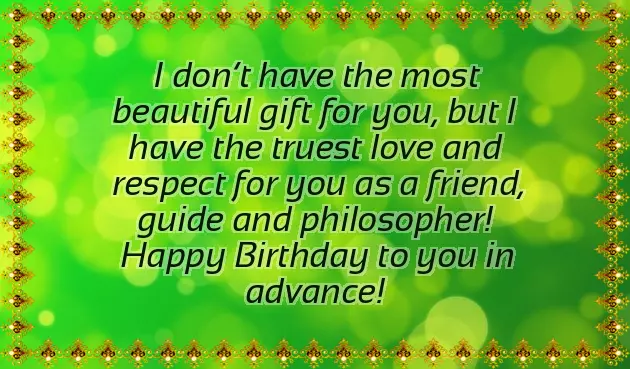 Happy Birthday In Advance For Boyfriend