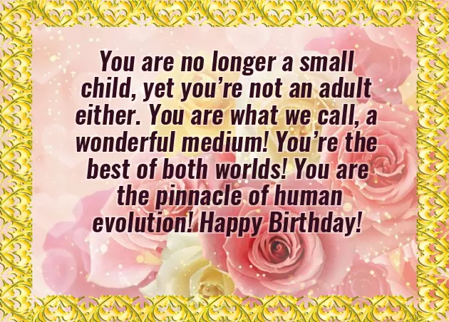 Happy Birthday Wishes To A Teenager