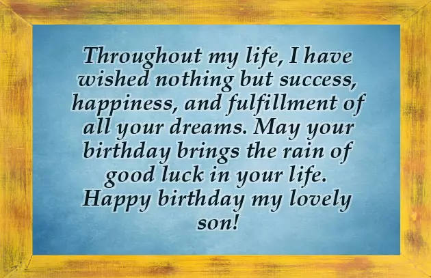Birthday Wishes To Loving Son