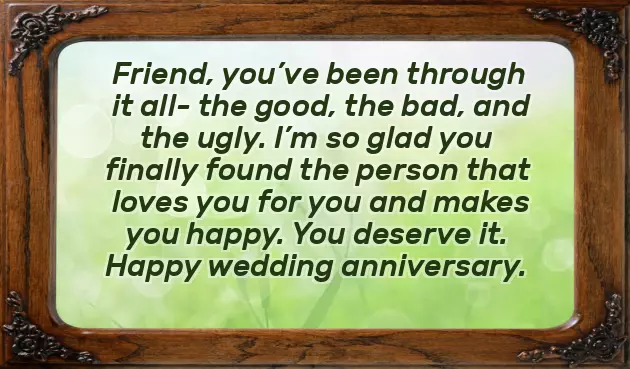 Wishes For Wedding Anniversary To Friend
