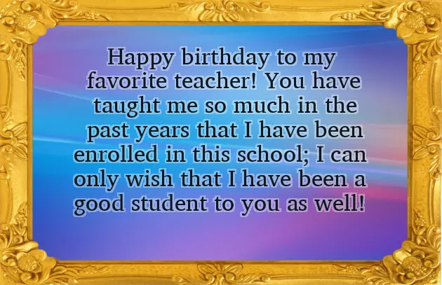 Happy Birthday Teacher Quotes
