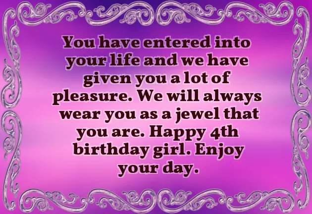 Birthday Quotes For 4 Year Baby Girl Birthday Quotes For 4 Year Baby Girl