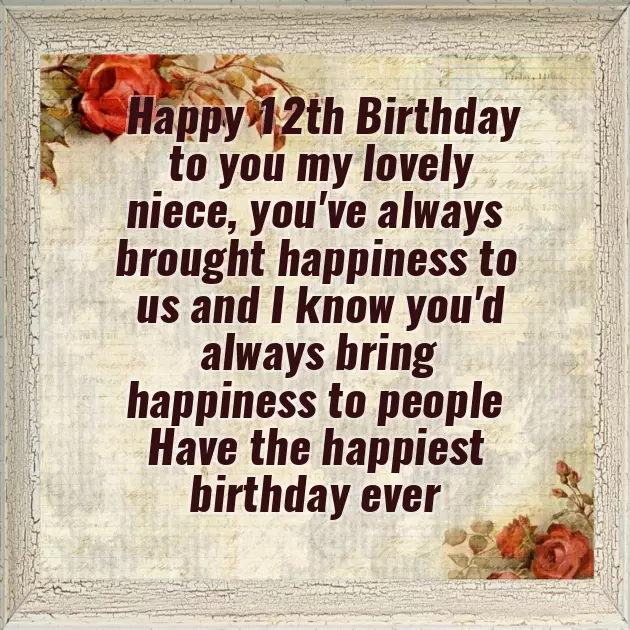 Happy 12 Birthday To My Niece Happy 12 Birthday To My Niece