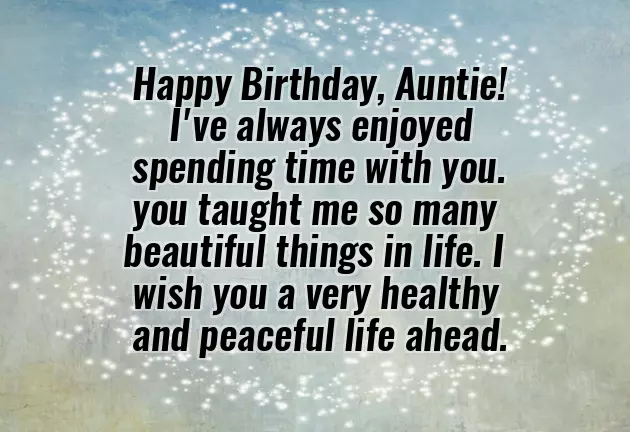 Happy Birthday To My Wonderful Aunt