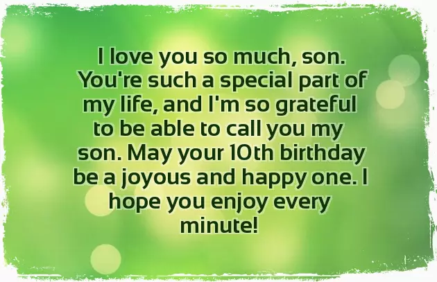 My Dear Son Birthday Wishes