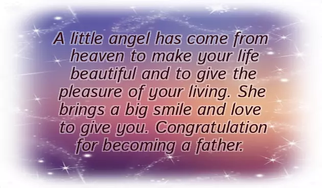 Congratulations You Become Father