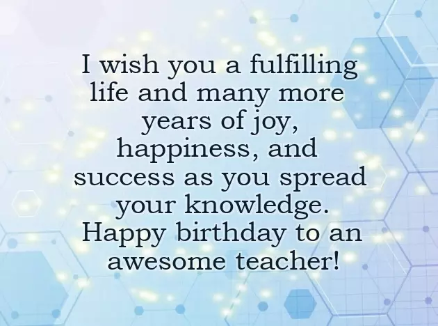 Birthday Wishes For Teacher In English Birthday Wishes For Teacher In English