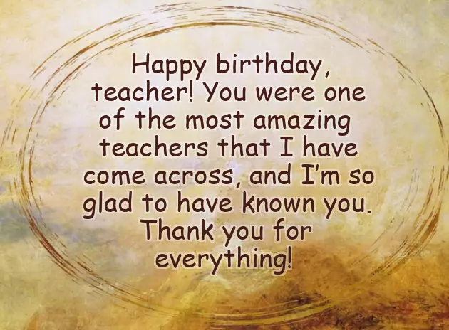 Happy Birthday Teacher Quotes