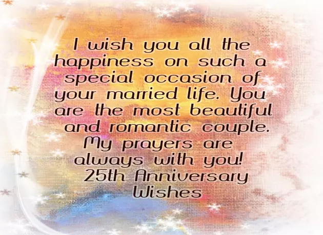 25Th Anniversary Wishes For Friends 25Th Anniversary Wishes For Friends