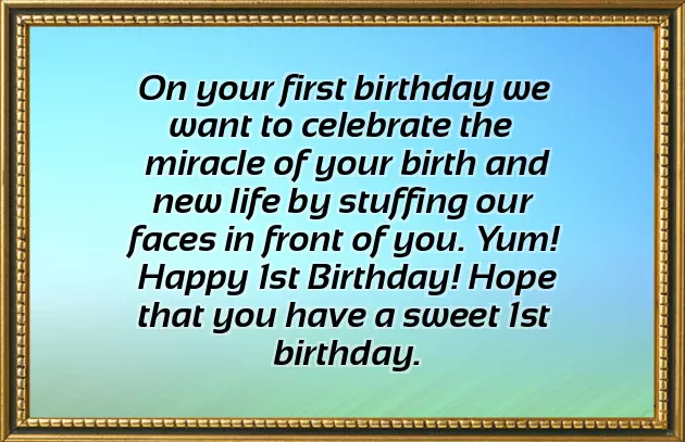 First Birthday Wishes To My Son