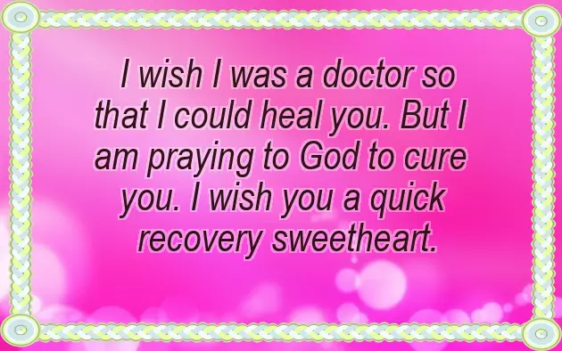 Get Well Message For My Love