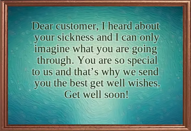 Professional Get Well Soon Message To Client