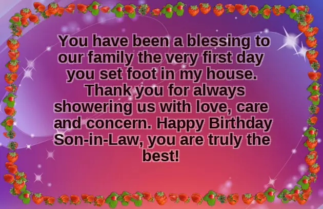 Happy Birthday Quotes To Son In Law