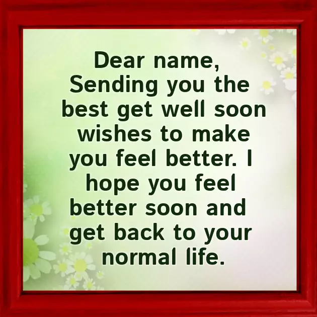 Professional Get Well Soon Message To Client