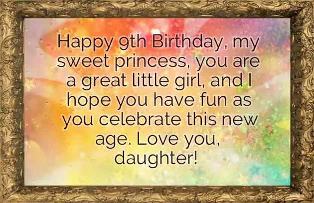 9 Years Old Girl Birthday Wishes 9 Years Old Girl Birthday Wishes