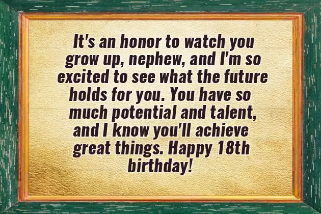 Birthday Wishes For Nephew 18 Years Old Birthday Wishes For Nephew 18 Years Old