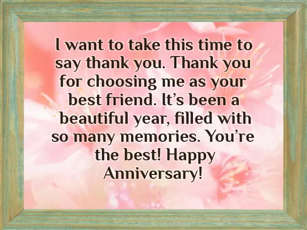 Happy Anniversary Bestie